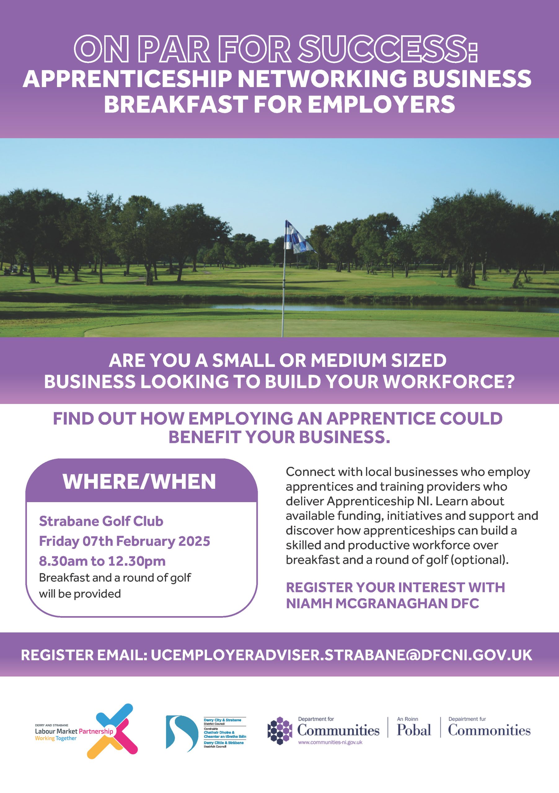 On Par For Success: Apprenticeship Networking Business Breakfast for Employers