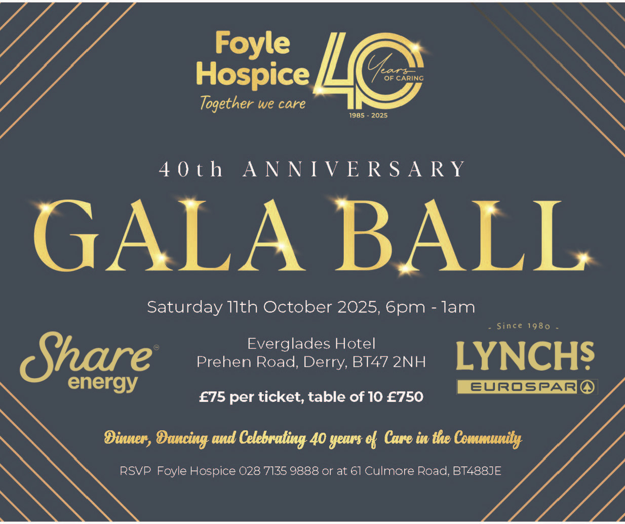 Foyle Hospice 40th Anniversary Gala Dinner