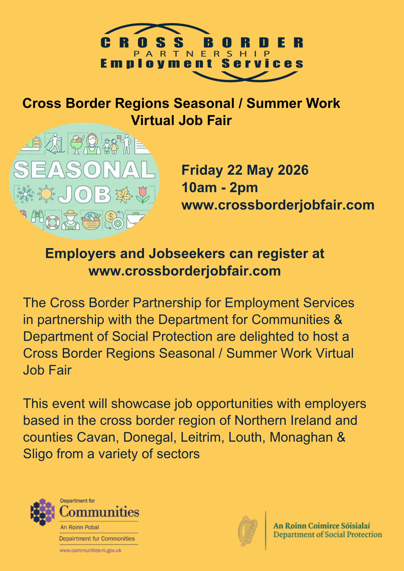 Cross Border Regions Part-Time Summer Work Virtual Job Fair