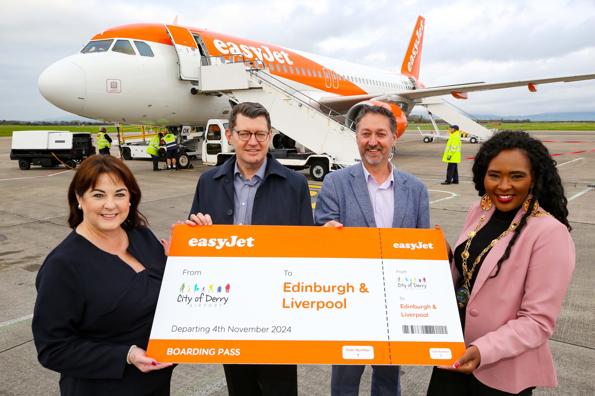 First Easyjet easyJet launch first flights to Liverpool and Edinburgh from City of ...